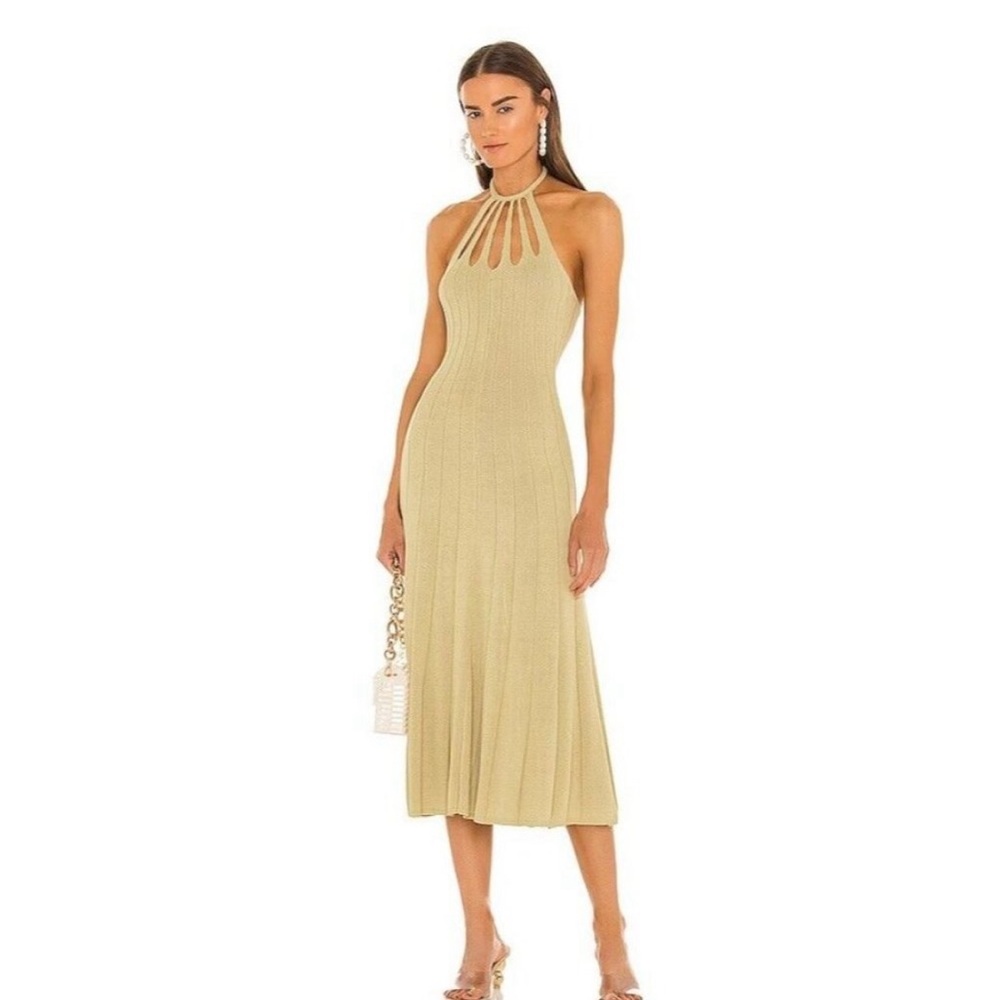 Cult Gaia Dawn Dress Khaki NWT